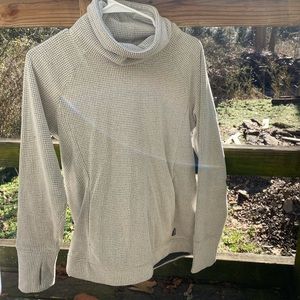 Used Outdoor Research micro grid cowl neck sweater.